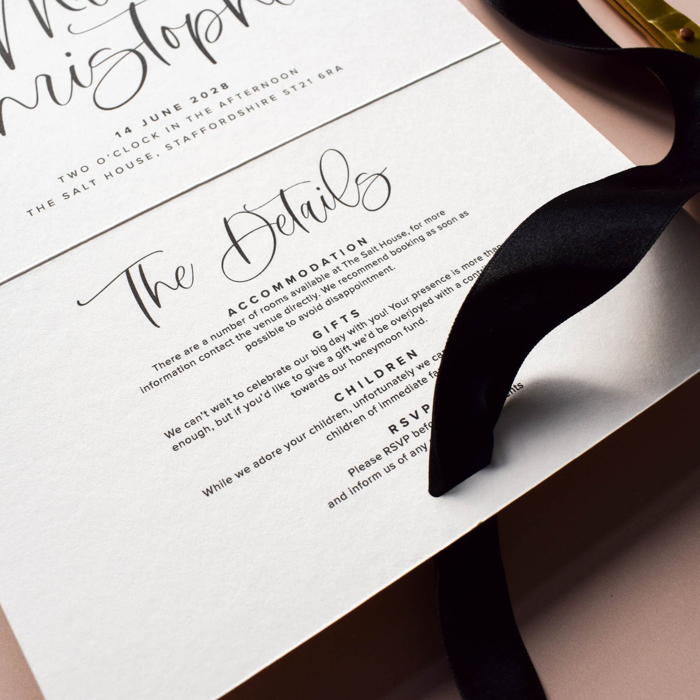 The Cadence Wedding Invitation Sample