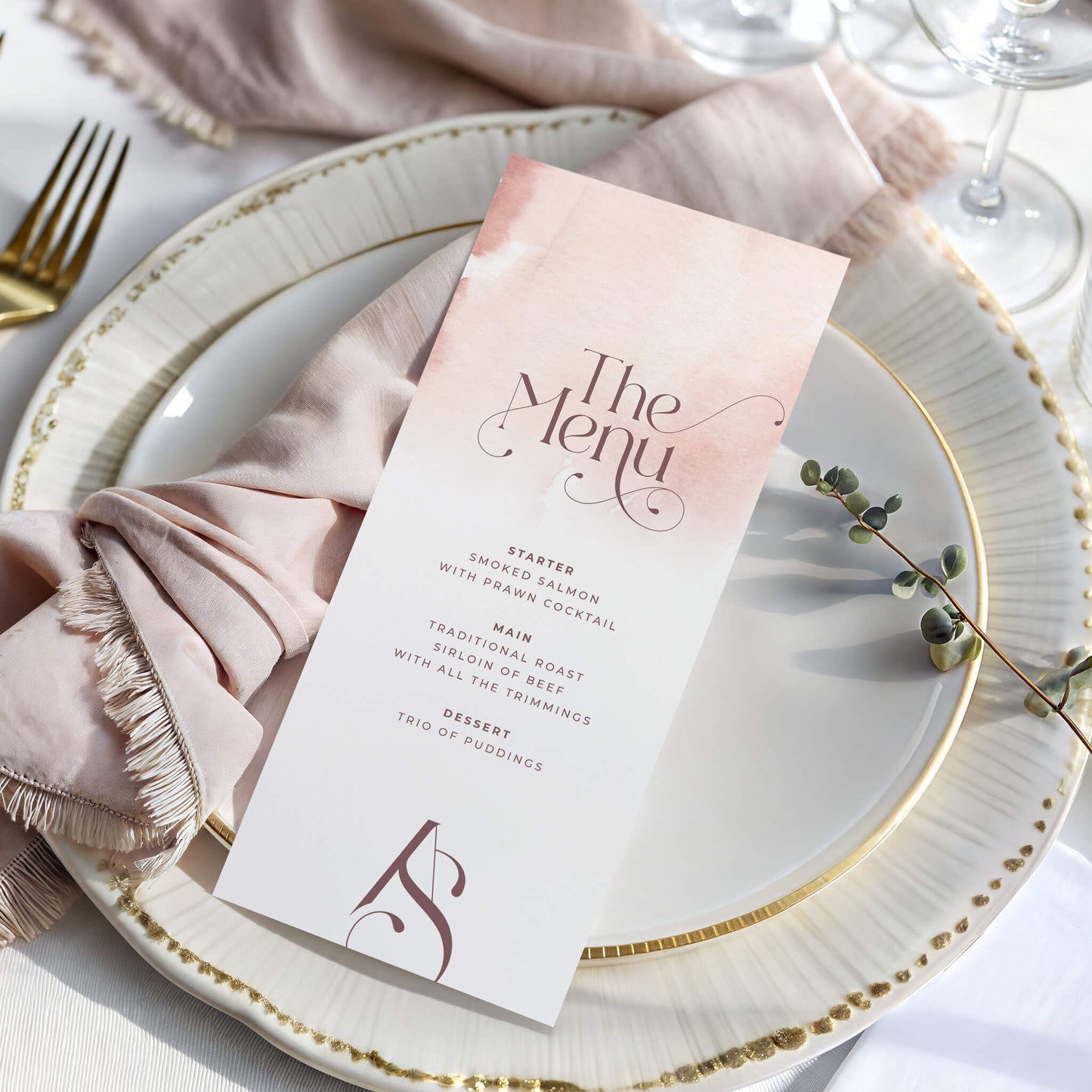 The Seraphine Wedding Menu