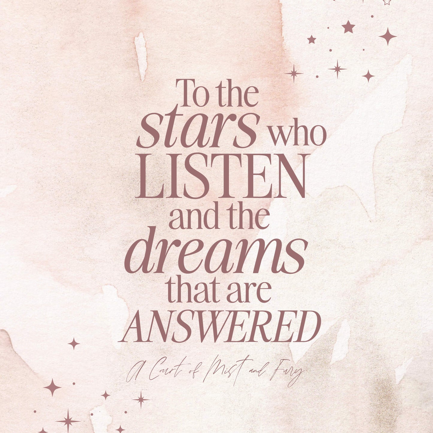 To The Stars Who Listen Print
