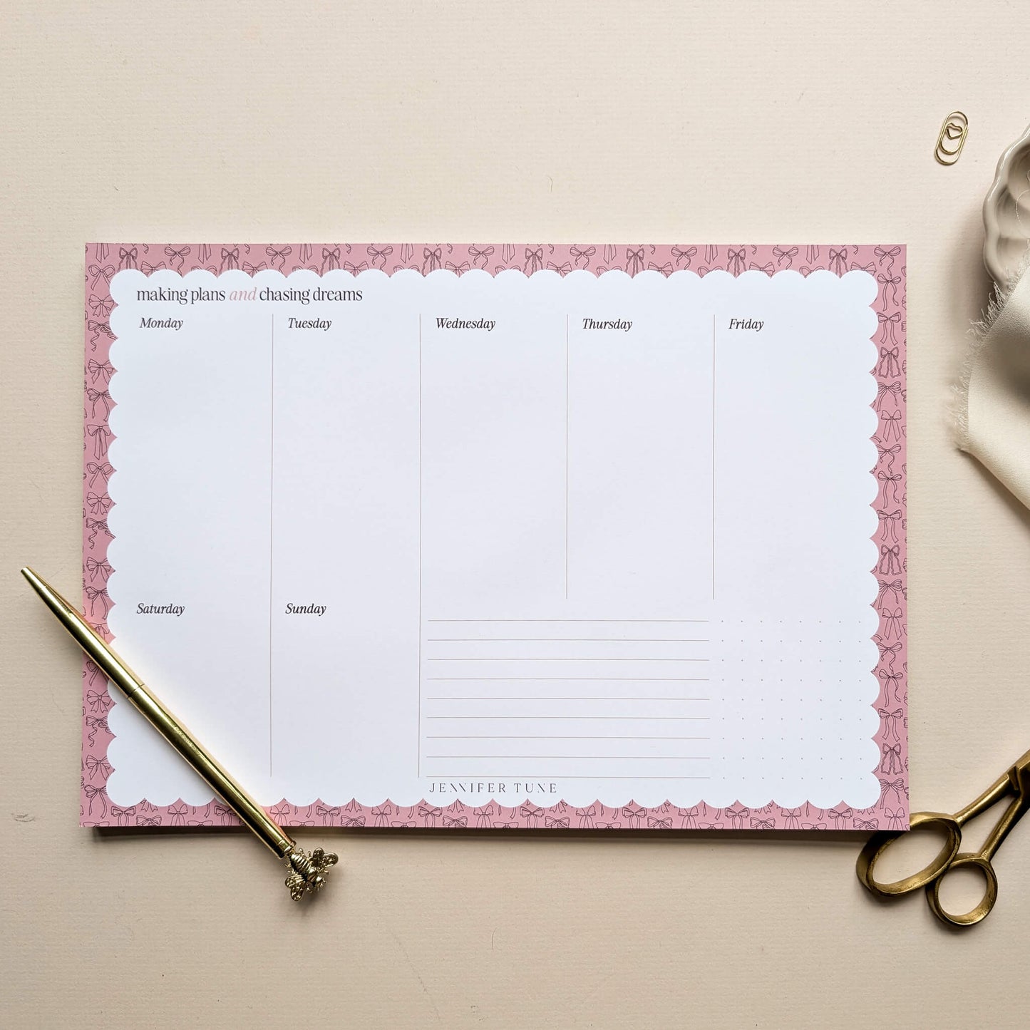 A4 Weekly Planner Pad