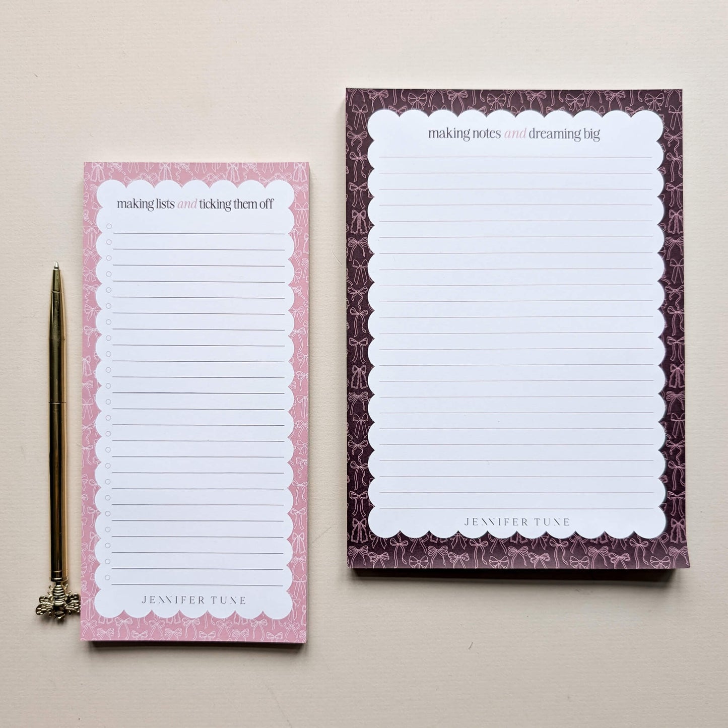 Bows Design Notepad Set