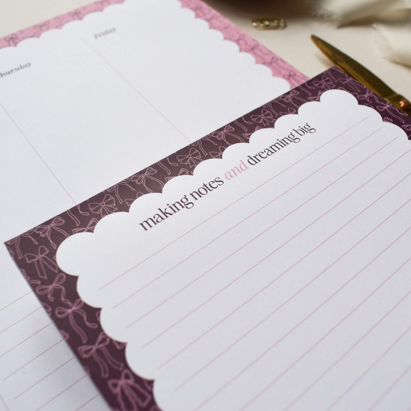 A5 Bows Notepad