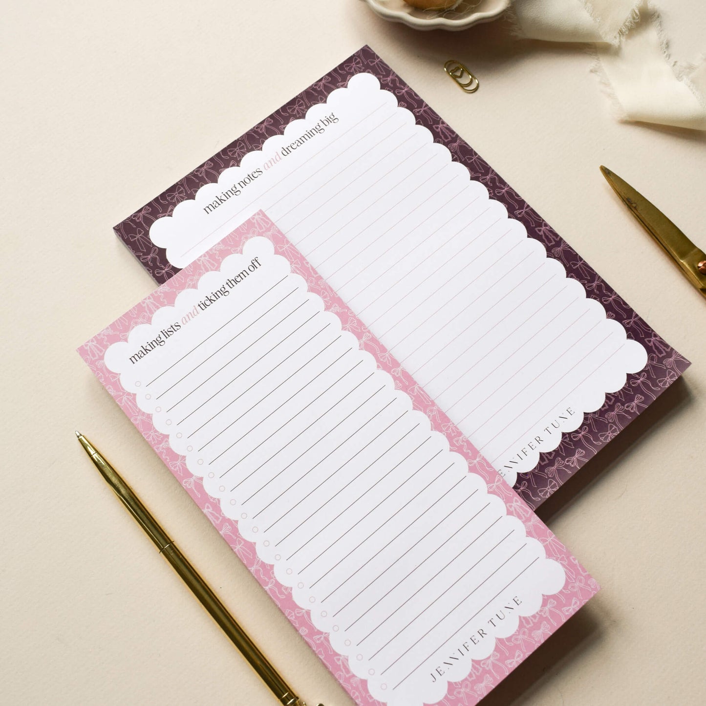 Bows Design Notepad Set