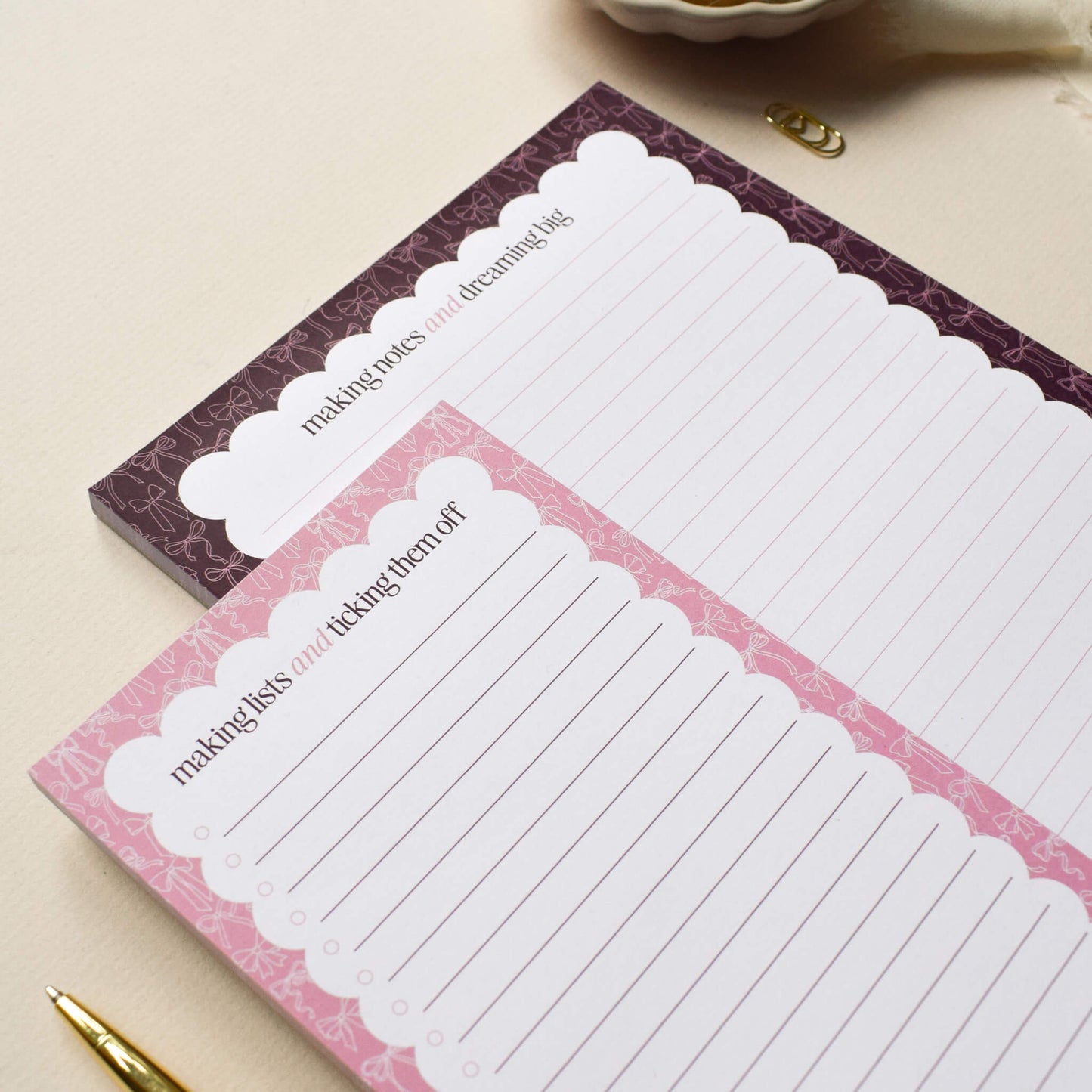 Bows Design Notepad Set