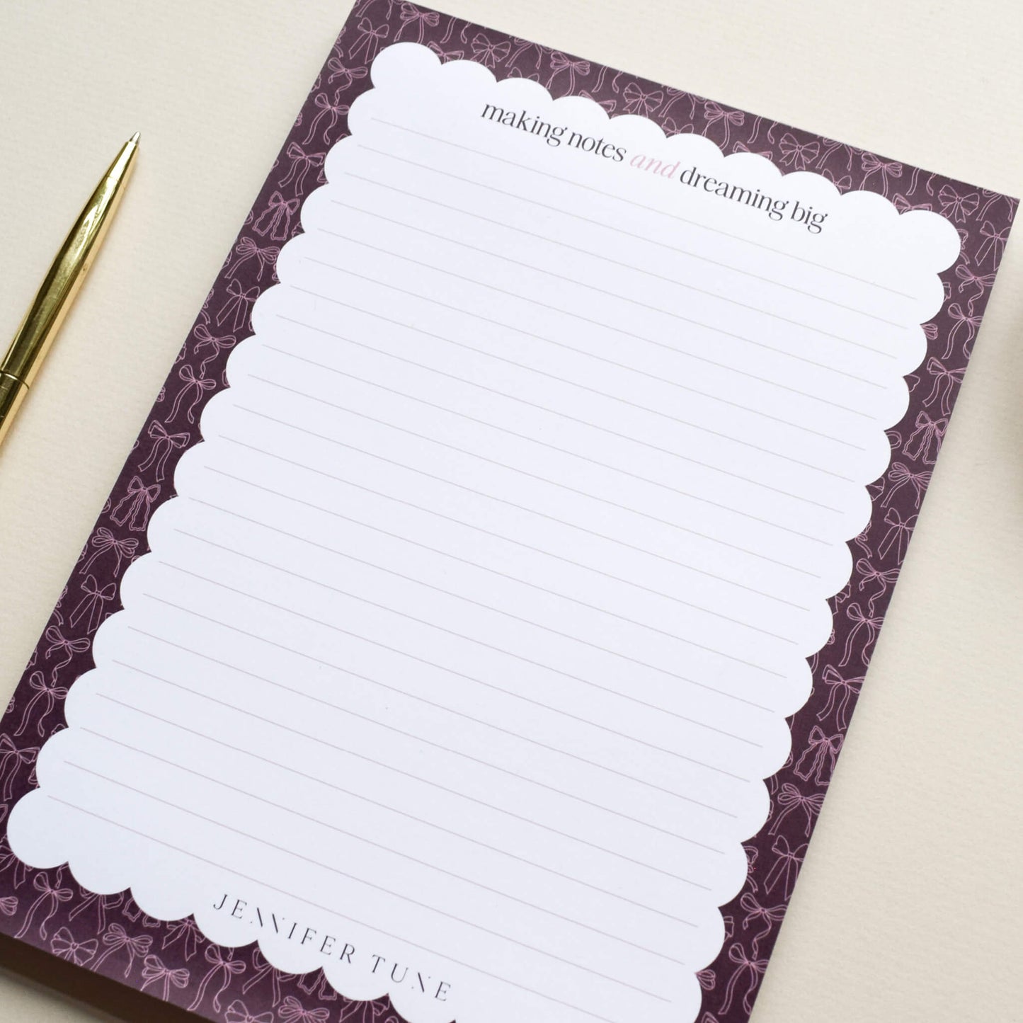 A5 Bows Notepad