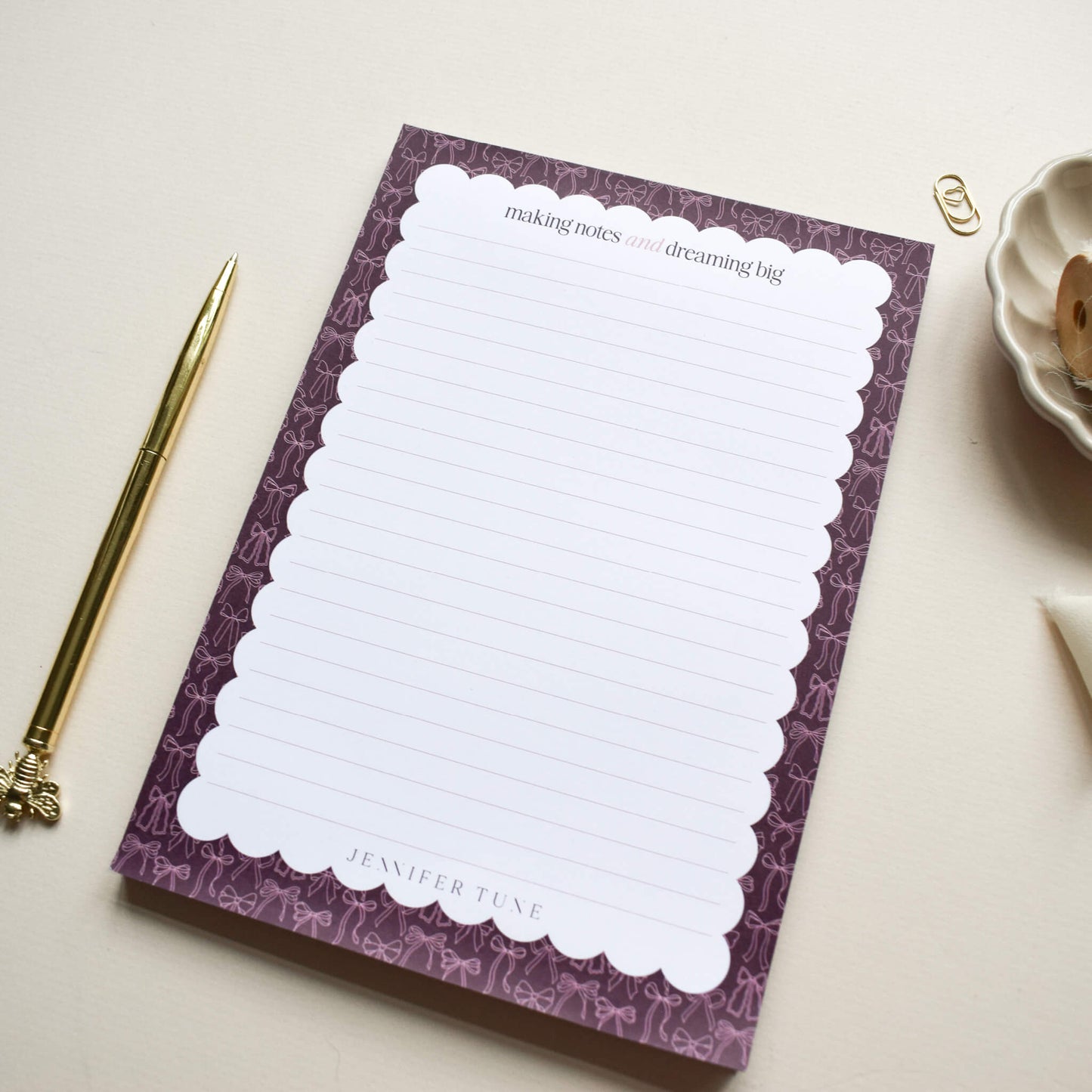 A5 Bows Notepad