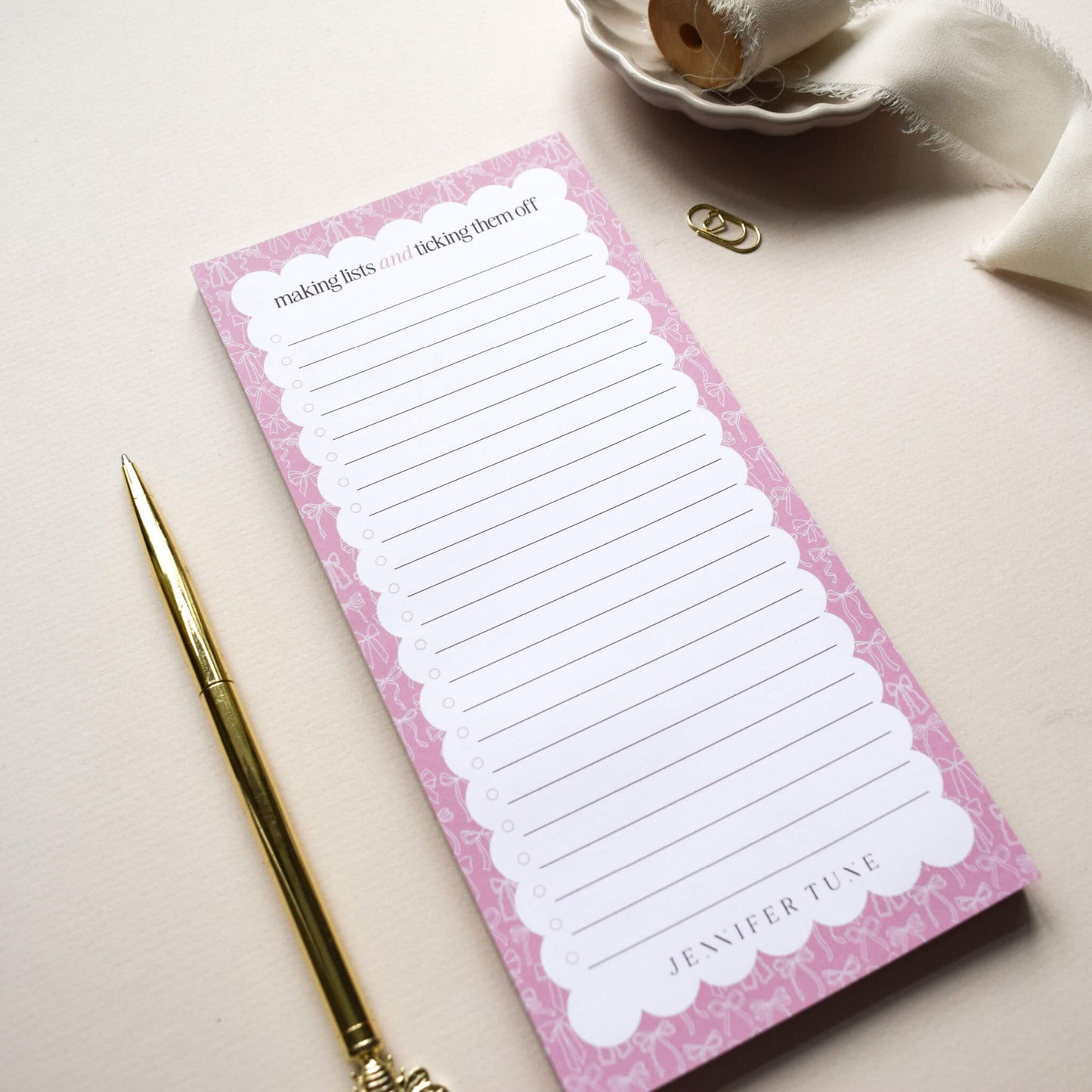 To Do List Bows Notepad