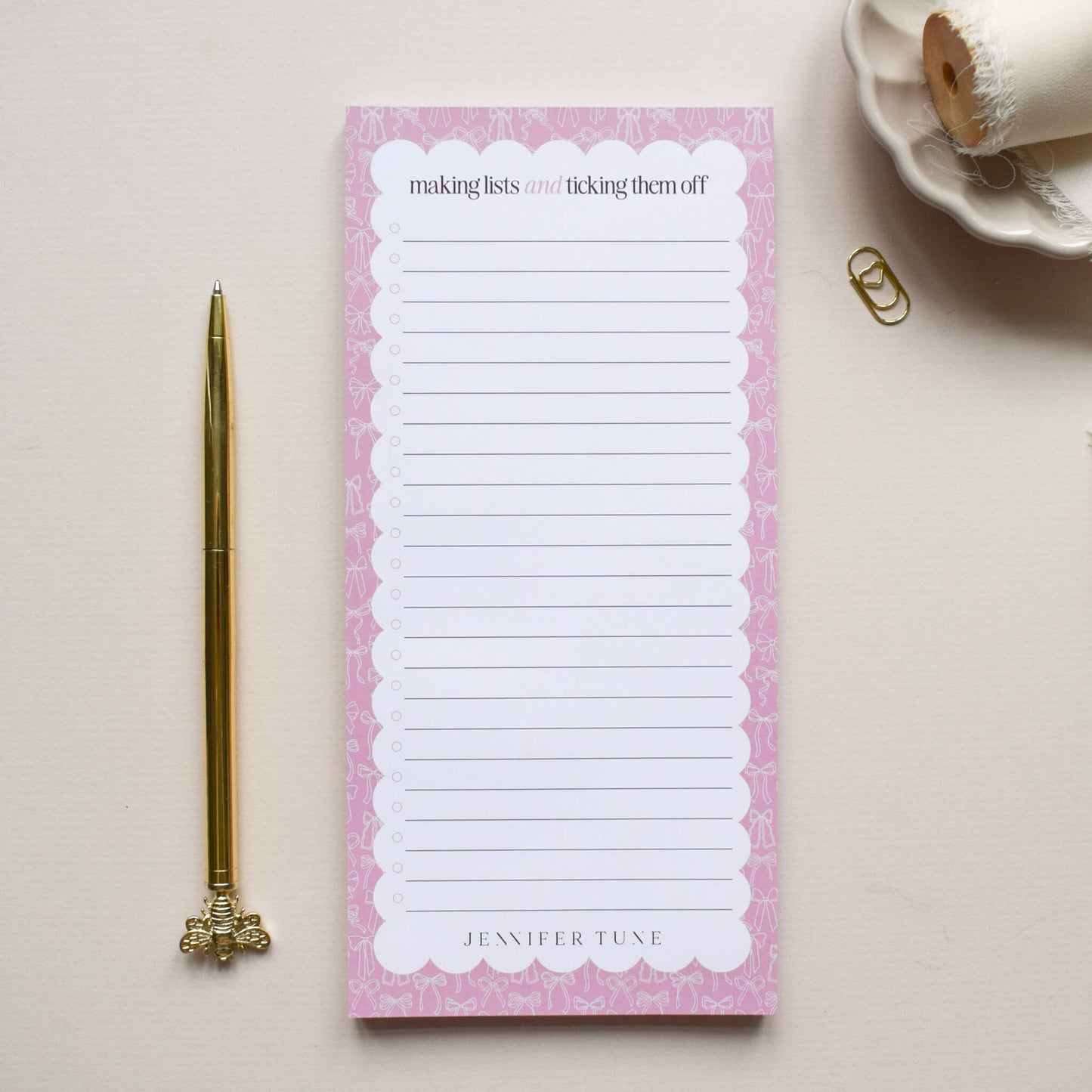 To Do List Bows Notepad