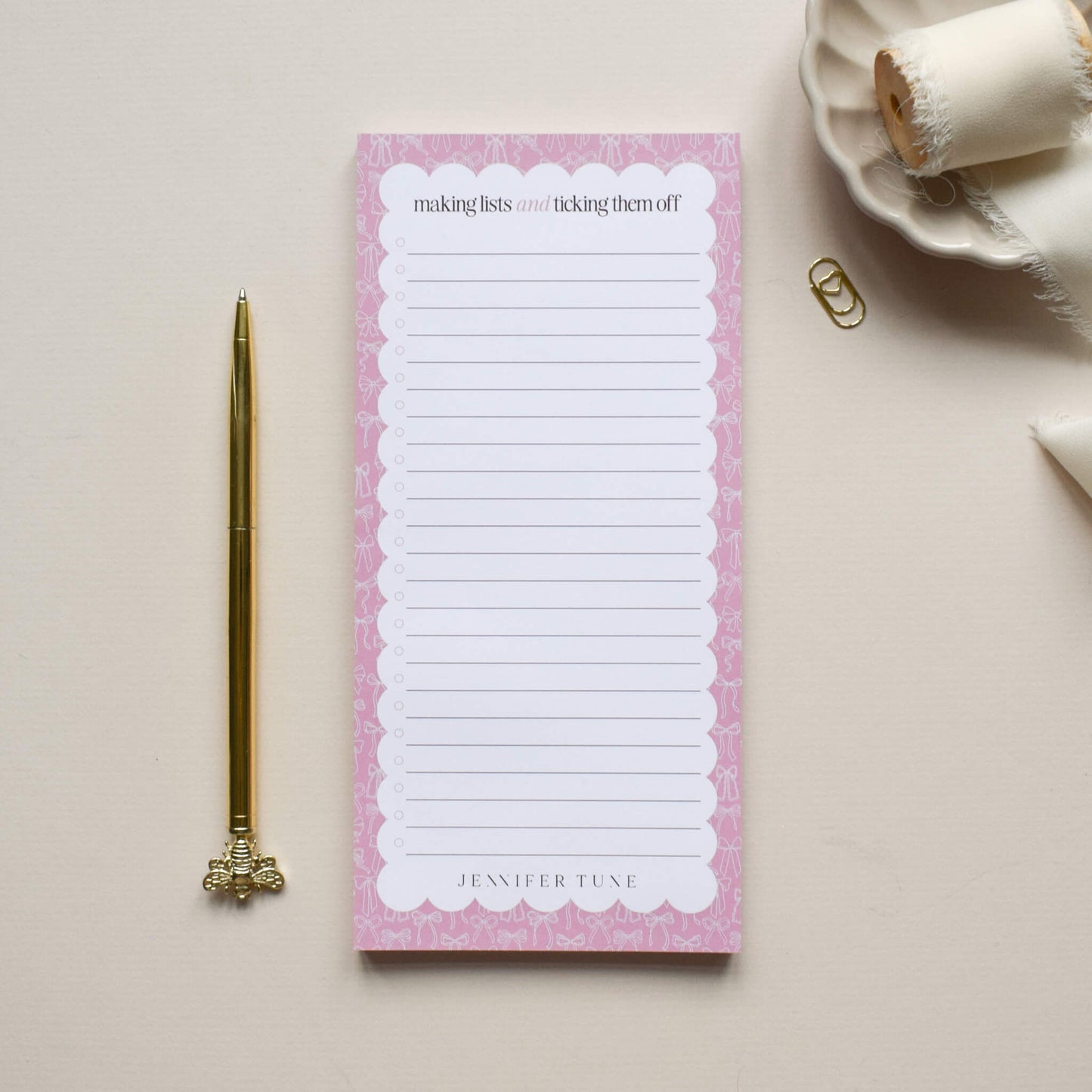 To Do List Bows Notepad