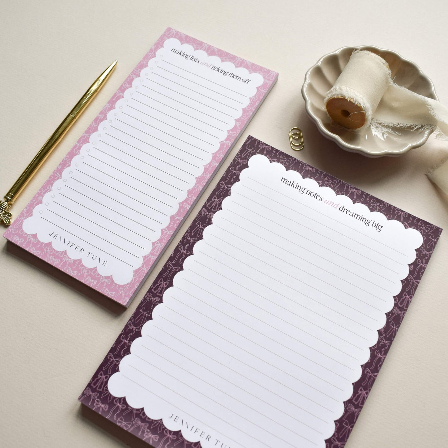Bows Design Notepad Set