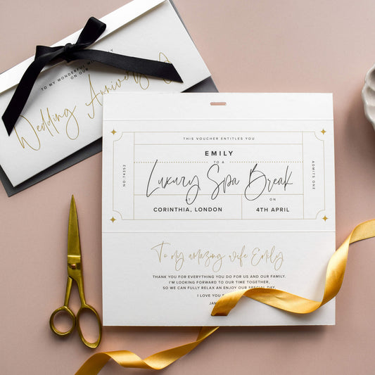 Personalised Anniversary Gift Voucher for Husband or Wife