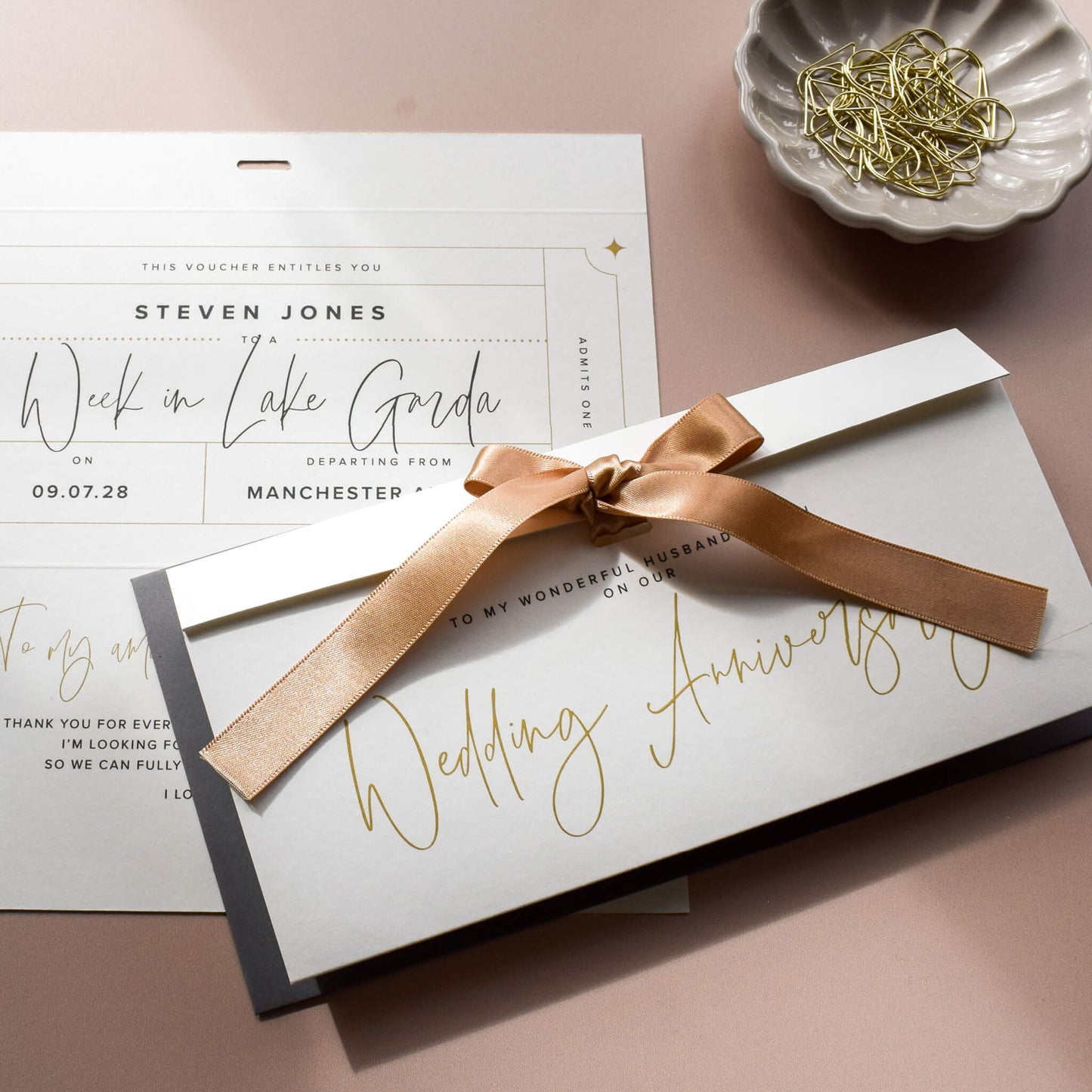 Personalised Anniversary Gift Voucher for Husband or Wife