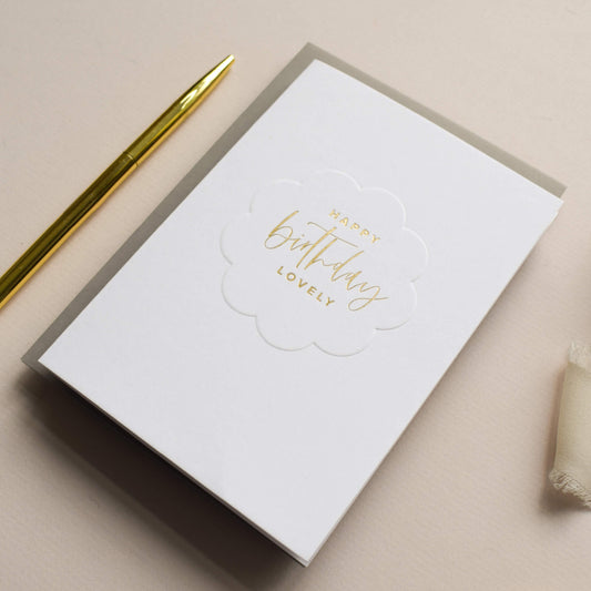 Happy Birthday Lovely Embossed Card