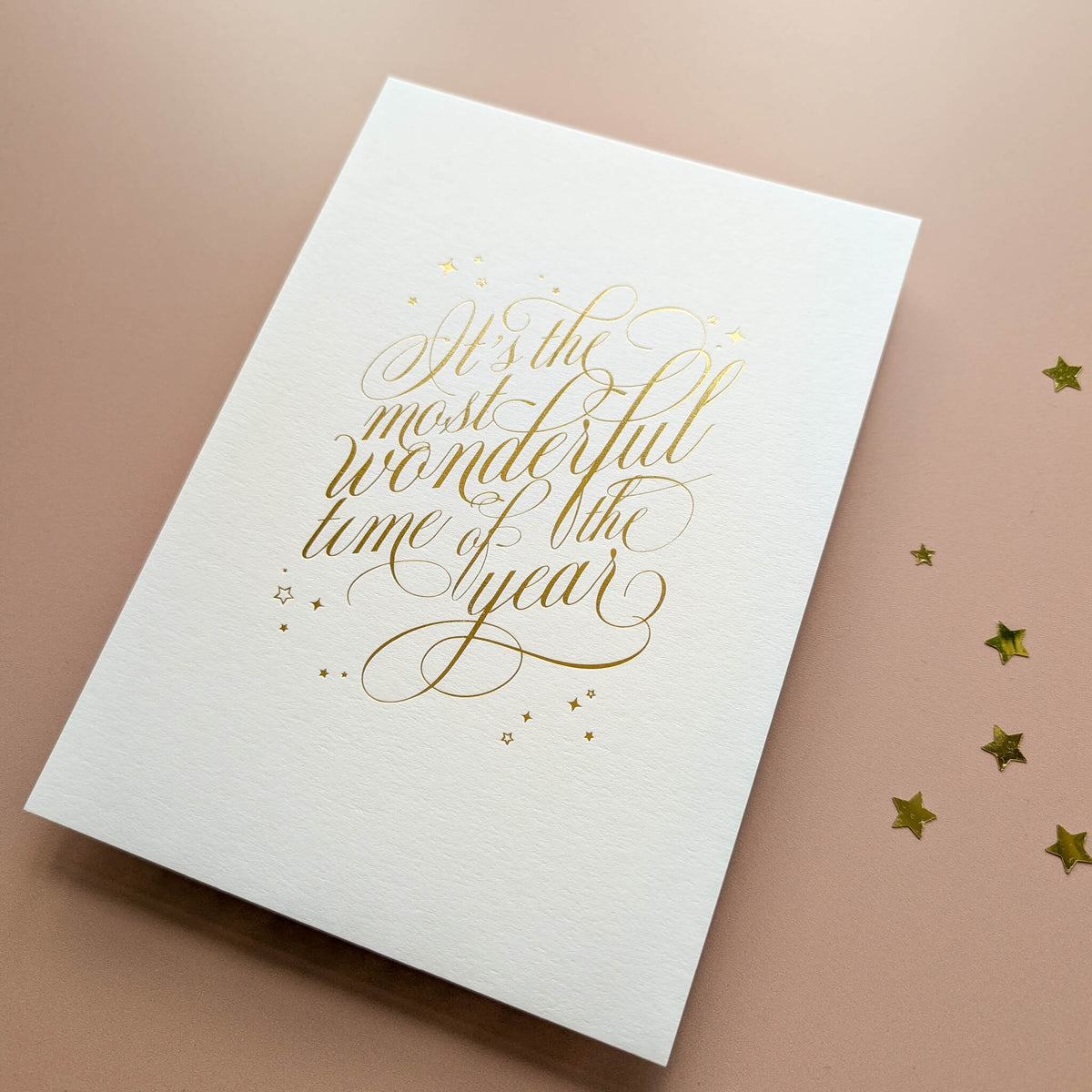 Wonderful Time of the Year Gold Christmas Print