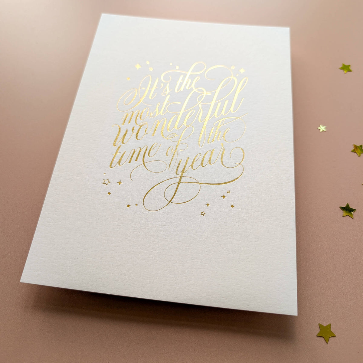 Wonderful Time of the Year Gold Christmas Print