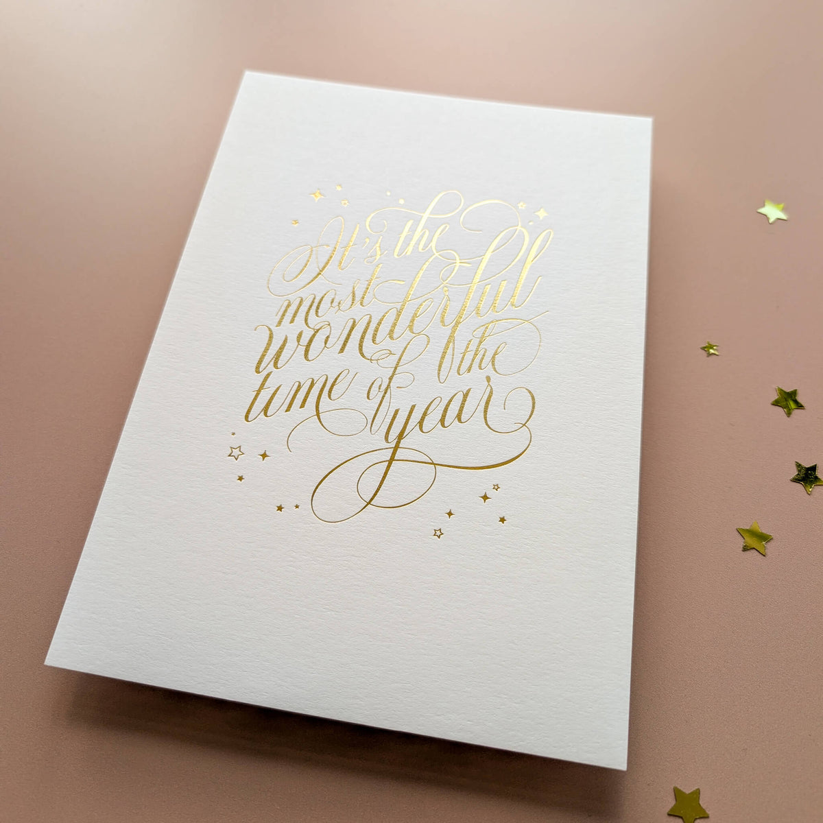 Wonderful Time of the Year Gold Christmas Print