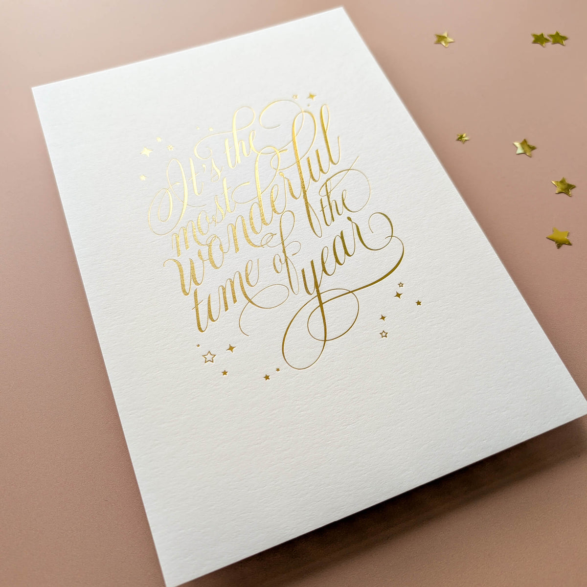 Wonderful Time of the Year Gold Christmas Print