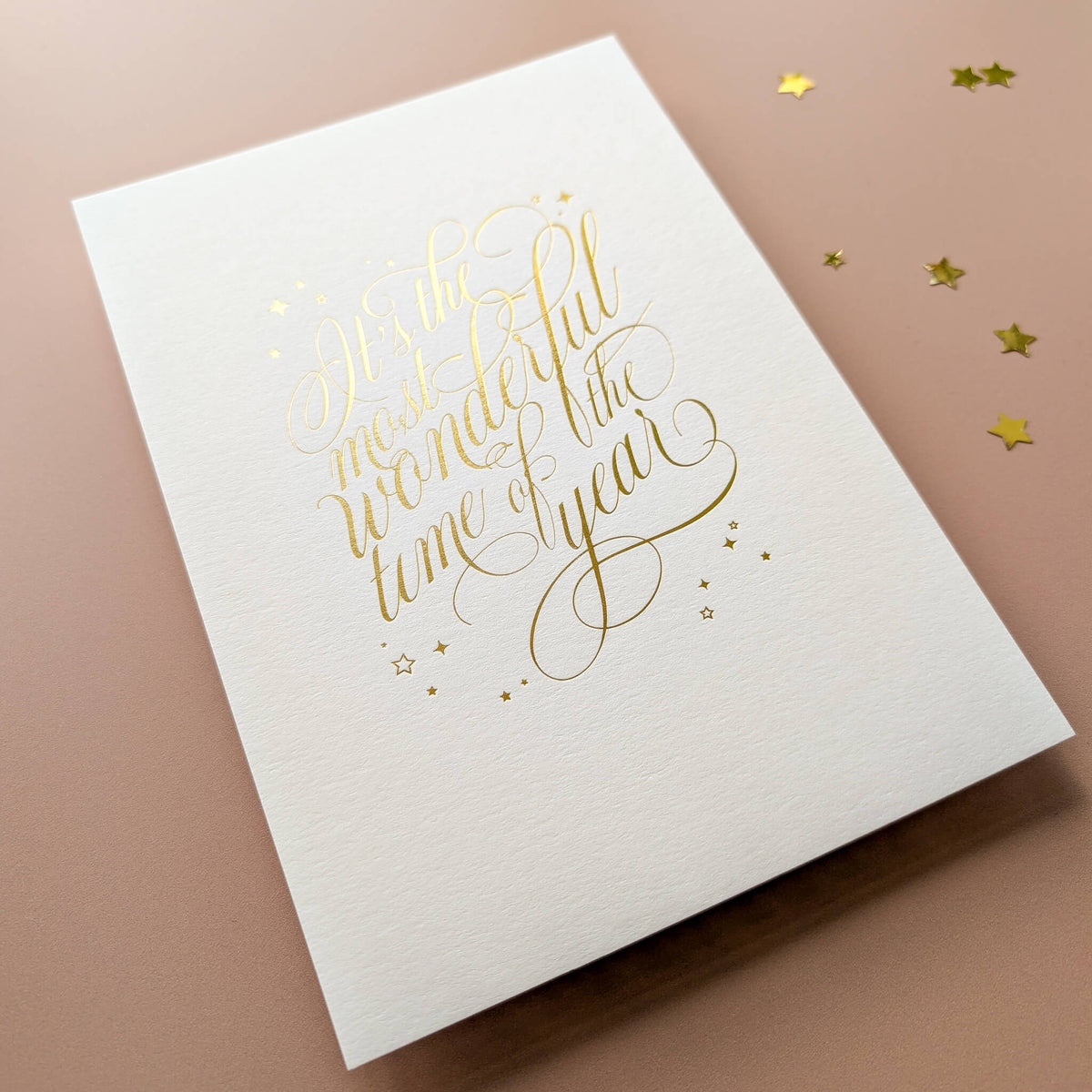 Wonderful Time of the Year Gold Christmas Print