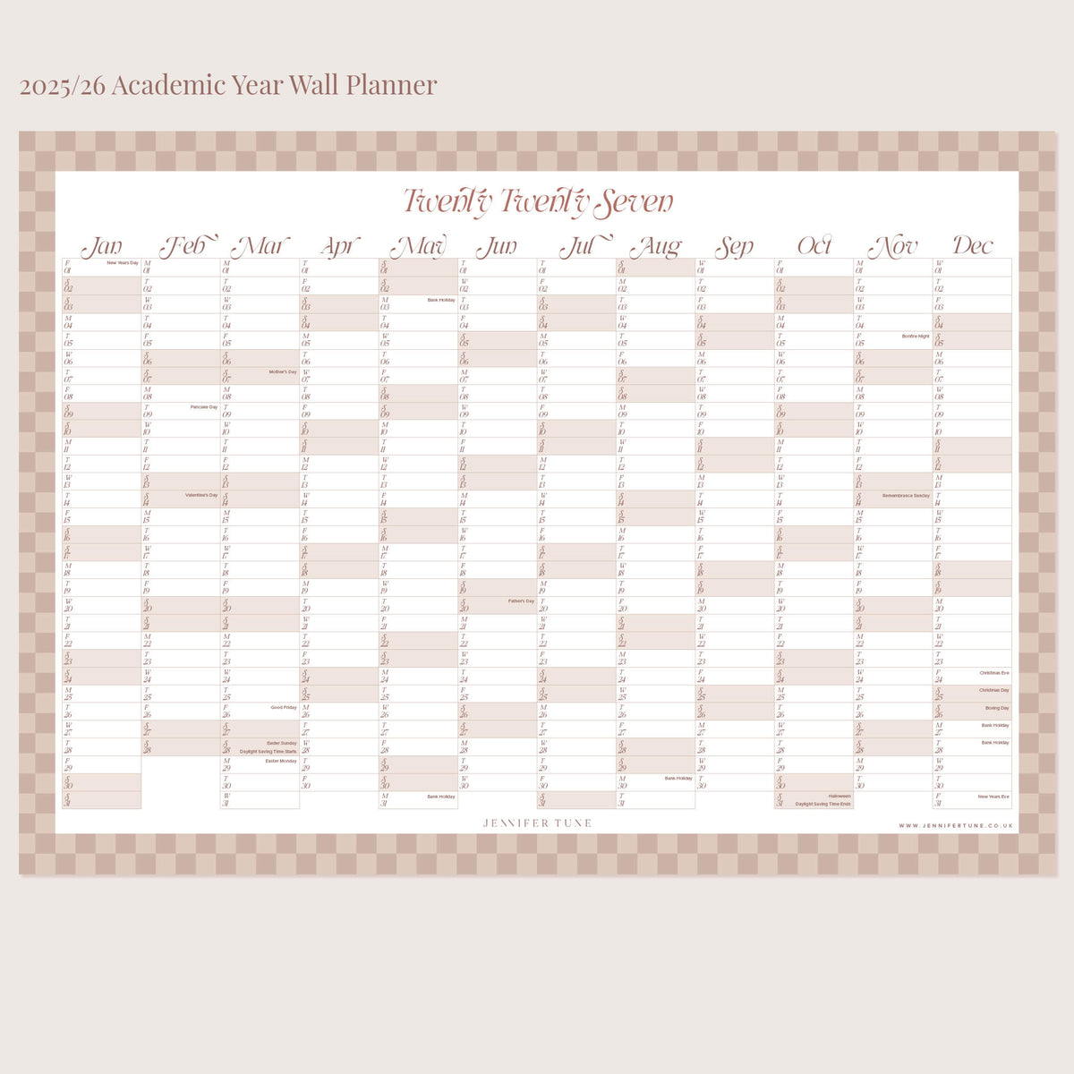 2027 Wall Planner