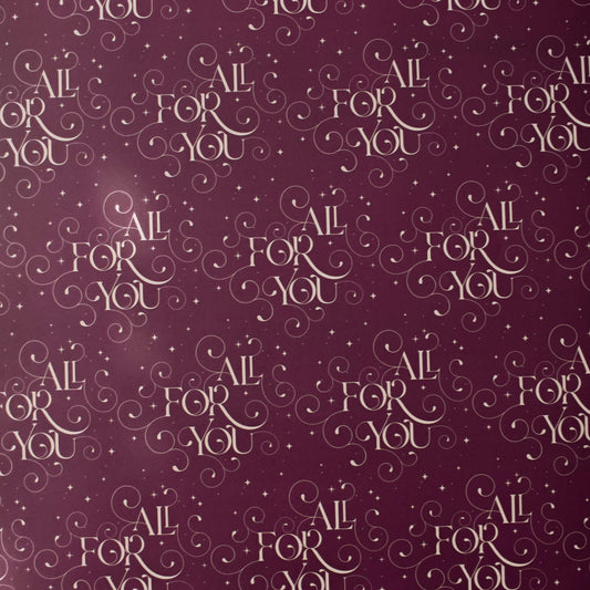 All For You Burgundy Gift Wrap