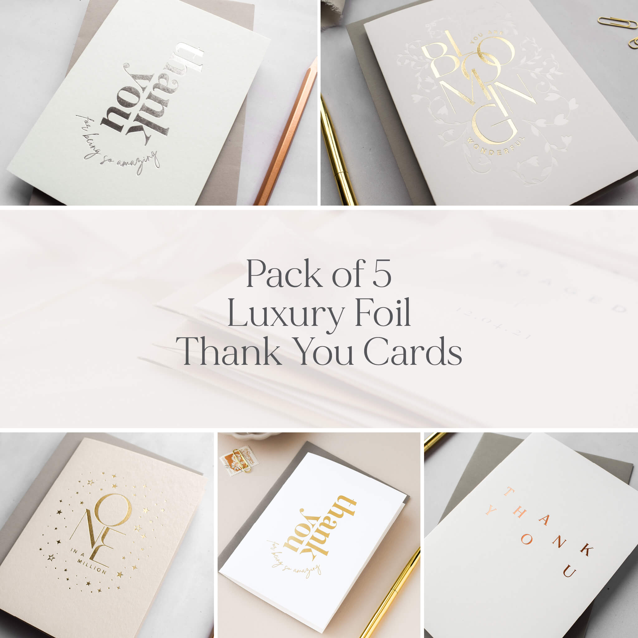 Five Thank You Cards – Jennifer Tune
