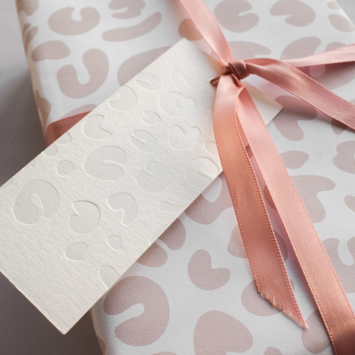 Blush Leopard Print Gift Wrap