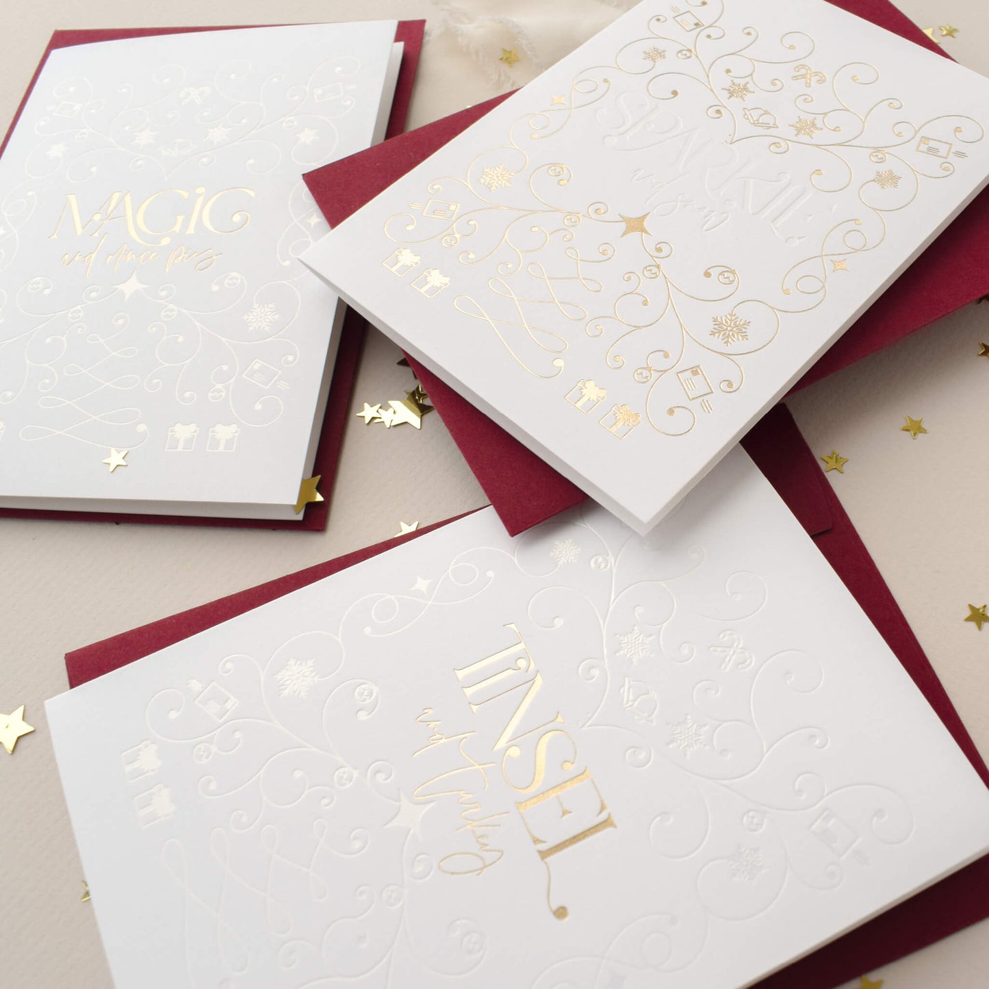 Pack of Nine Luxury Christmas Cards