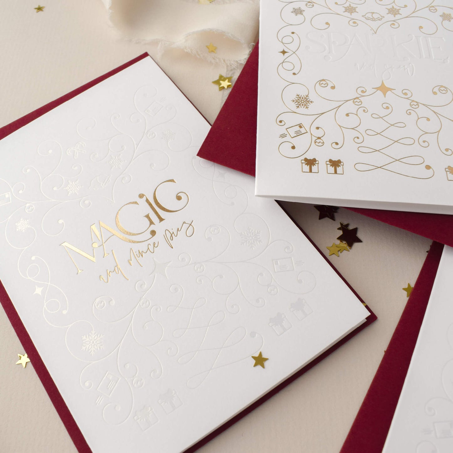 Pack of Nine Luxury Christmas Cards