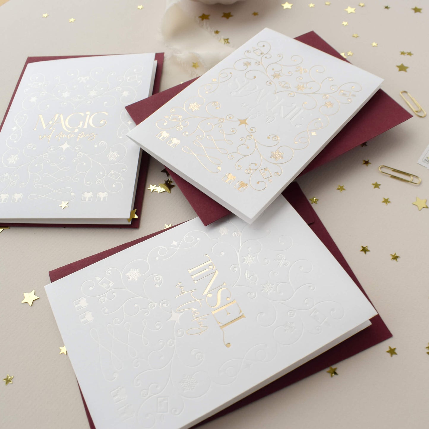 Pack of Nine Luxury Christmas Cards