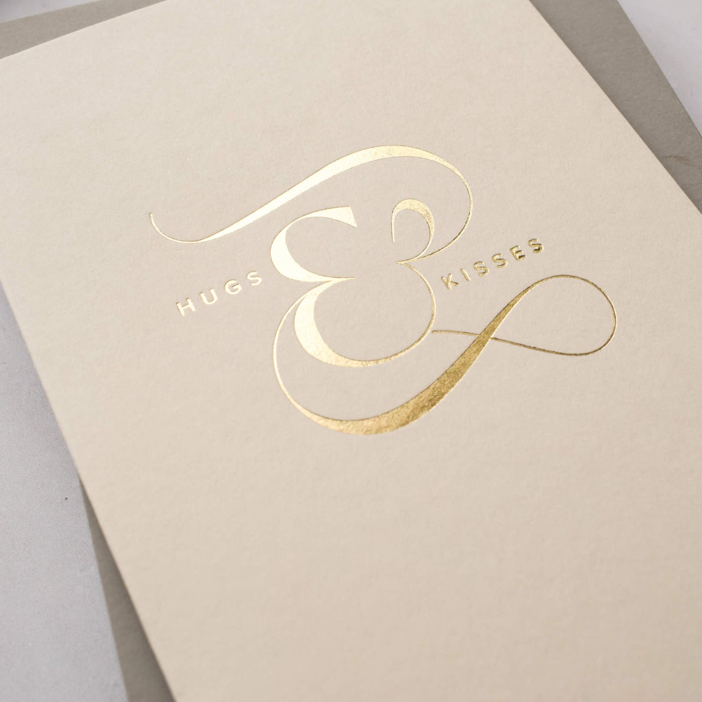 Hugs and Kisses Card in Gold Foil