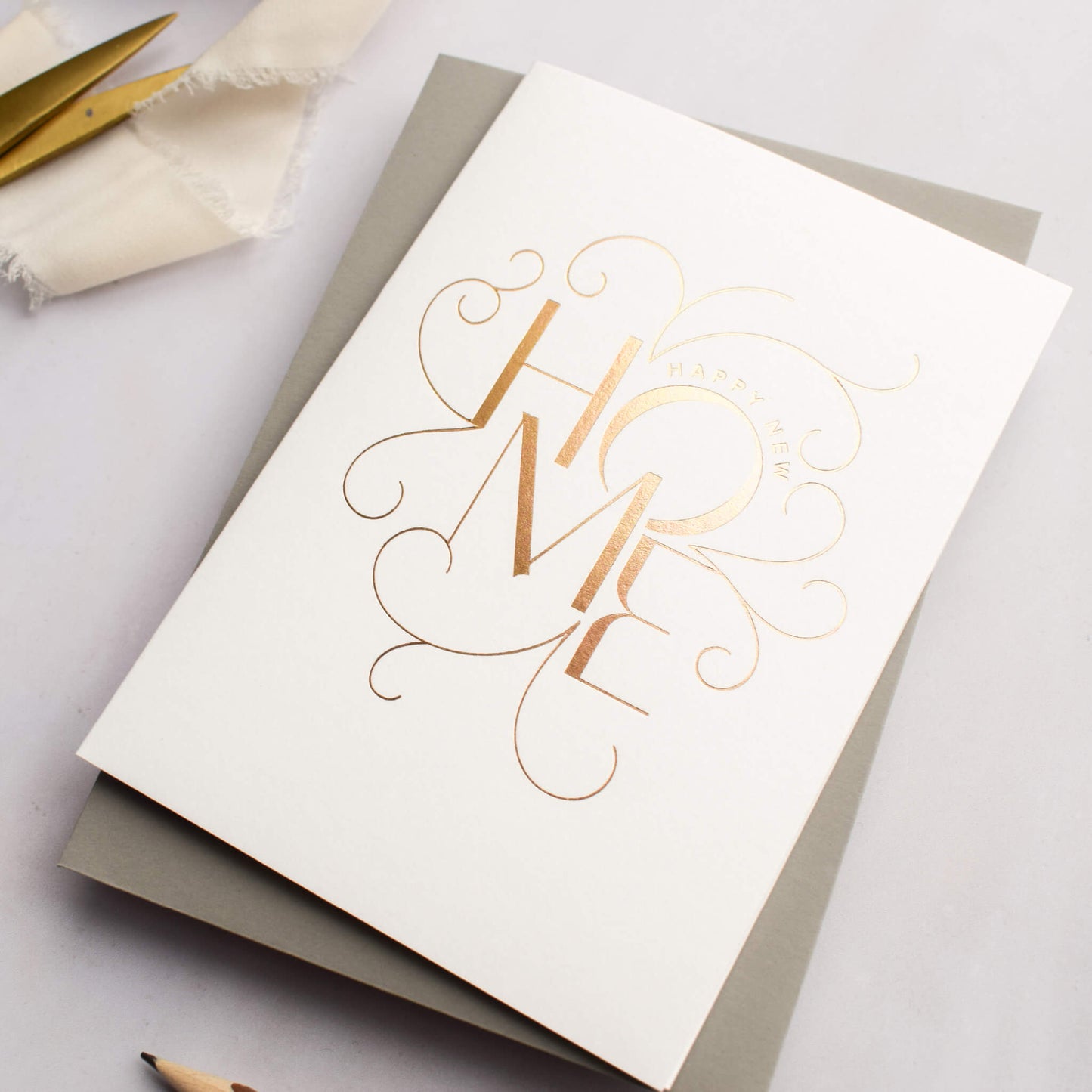 Happy New Home Card, Copper Foil