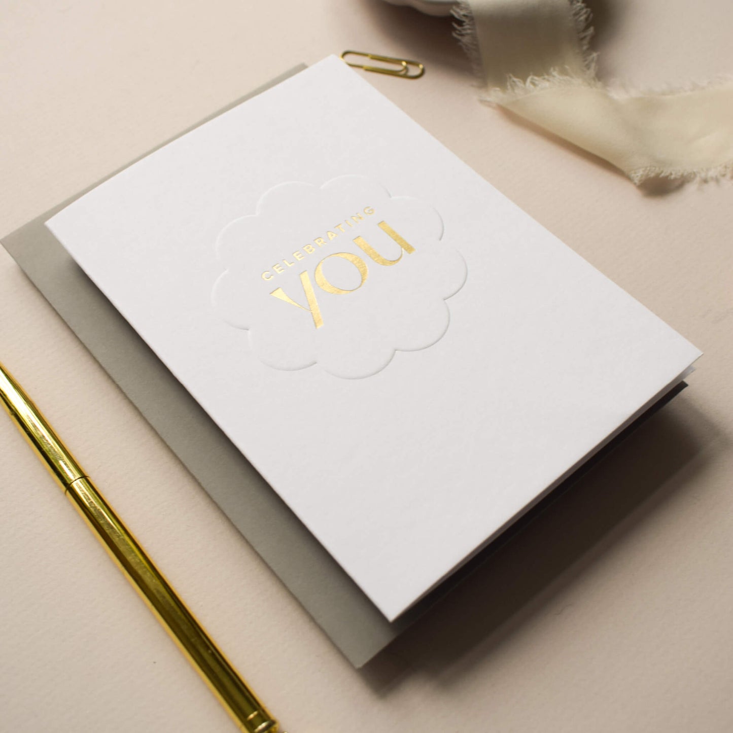 Celebrating You Embossed Card