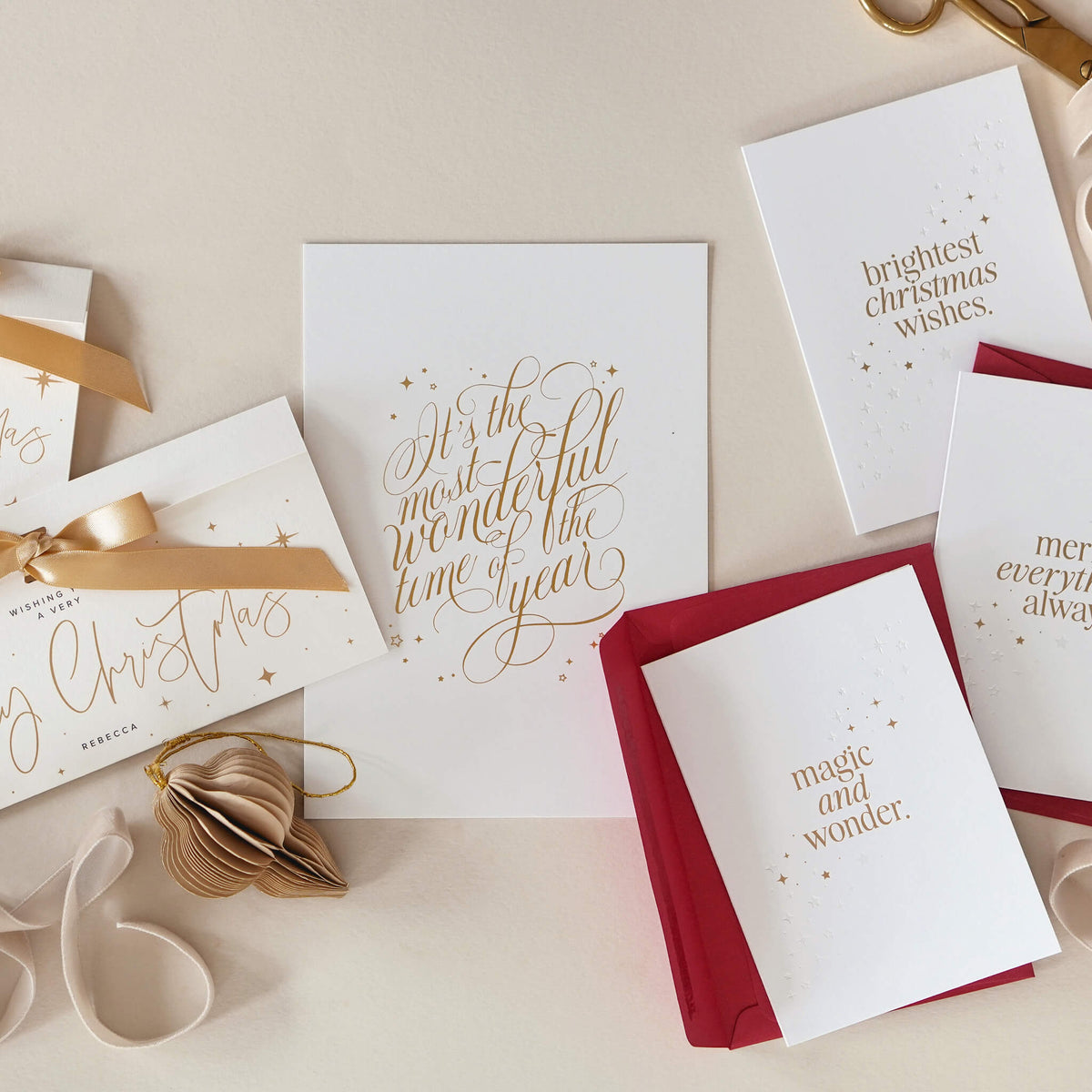 Wonderful Time of the Year Gold Christmas Print