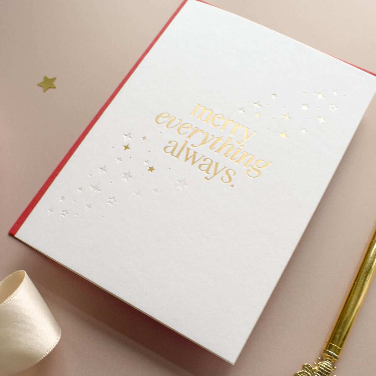 Luxury Gold Star Christmas Card Pack