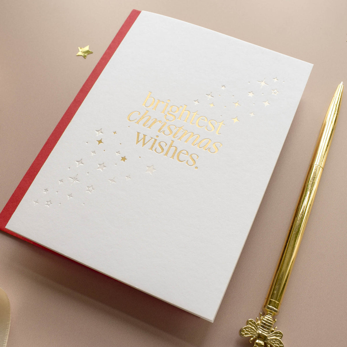 Luxury Gold Star Christmas Card Pack