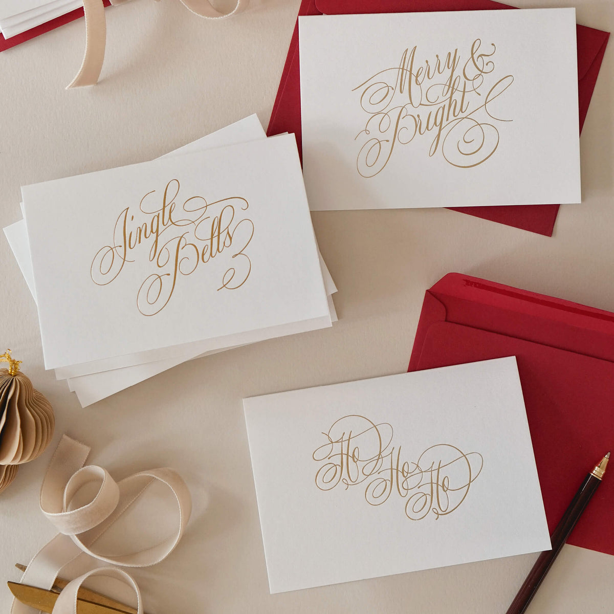 Luxury Calligraphy Christmas Card Pack