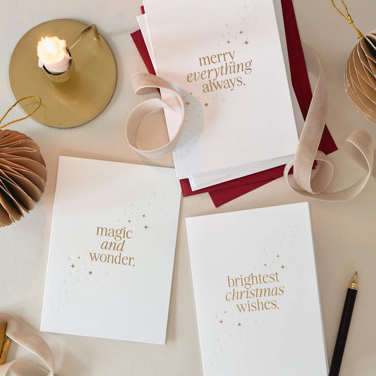 Luxury Gold Star Christmas Card Pack