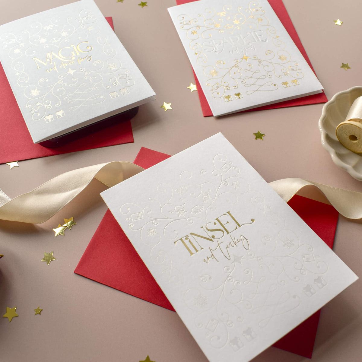 Pack of Nine Luxury Christmas Cards