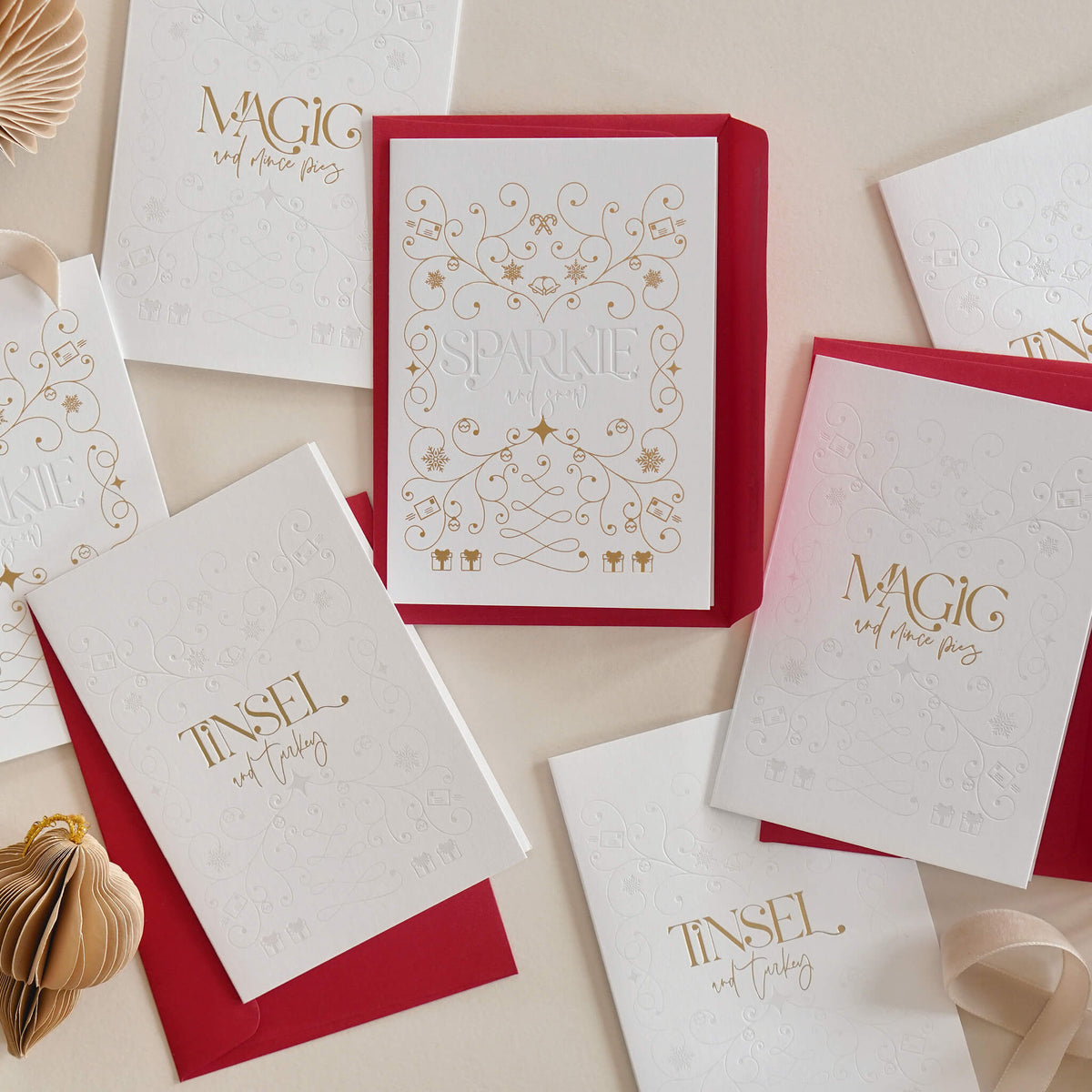 Pack of Nine Luxury Christmas Cards