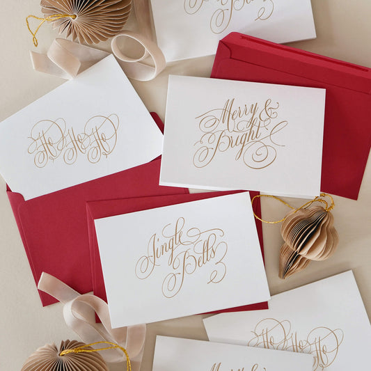 Luxury Calligraphy Christmas Card Pack
