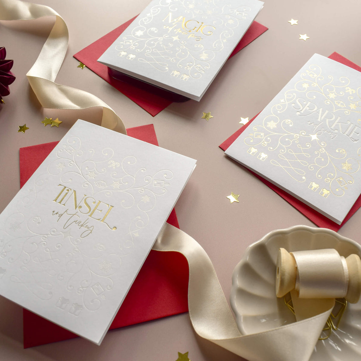 Pack of Nine Luxury Christmas Cards