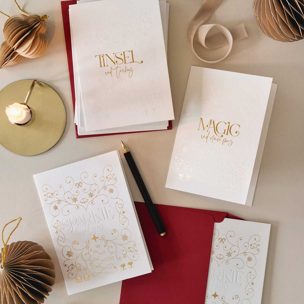 Pack of Nine Luxury Christmas Cards
