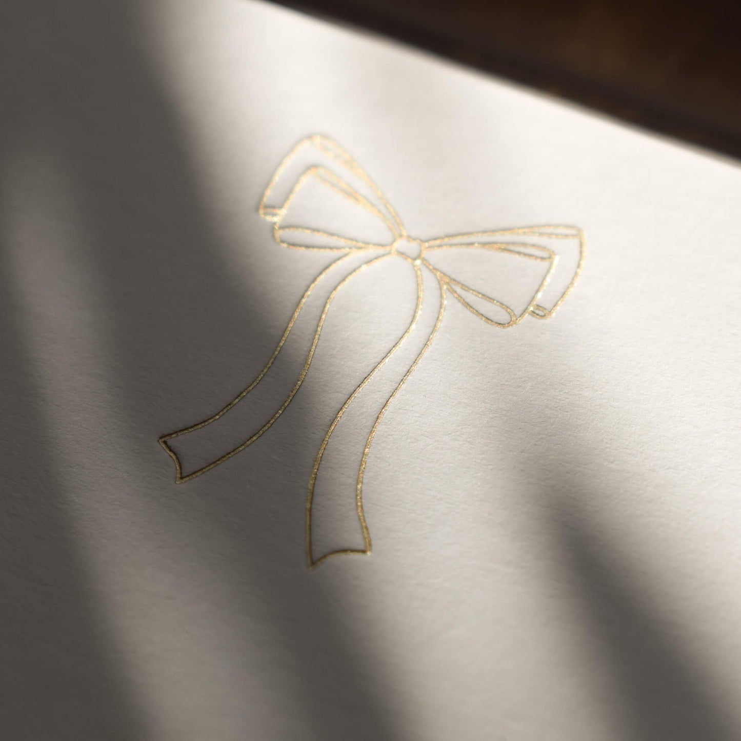 Gold Bow Luxury Notecards