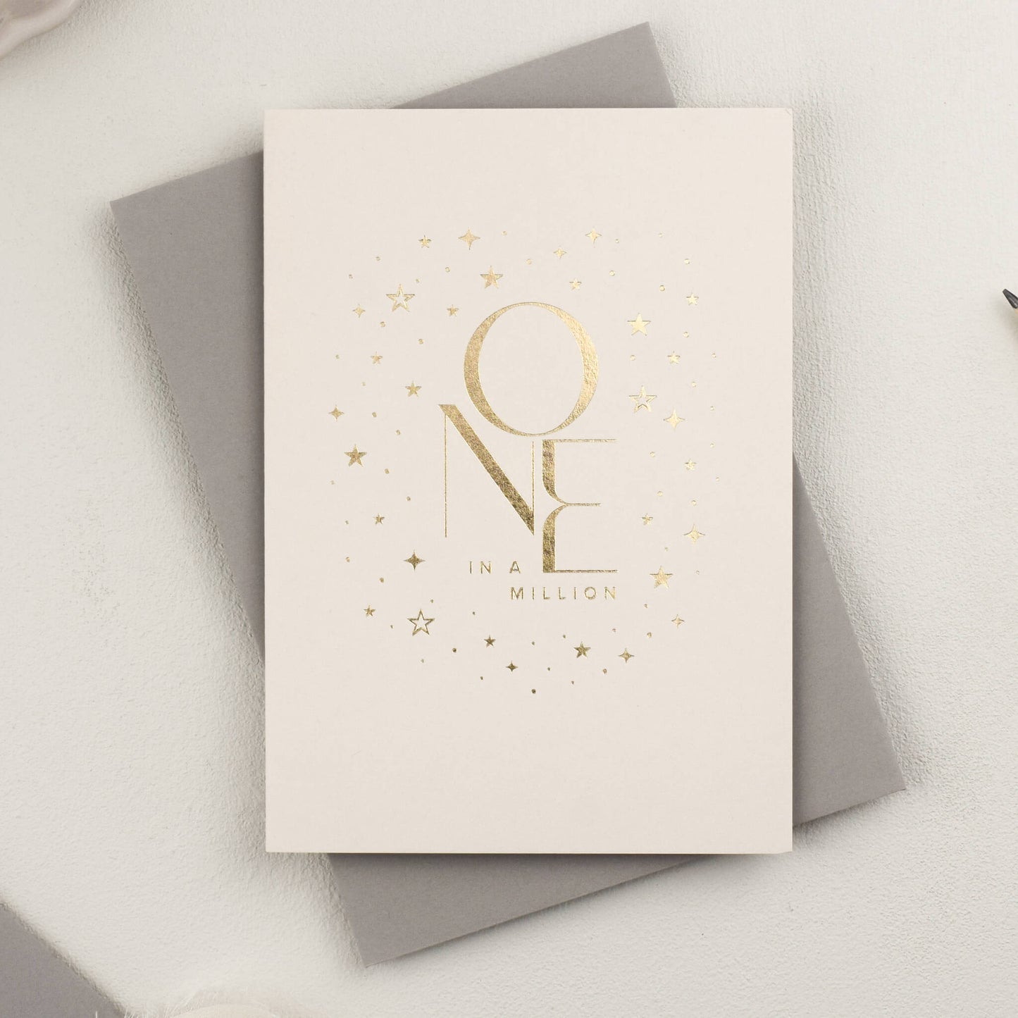 One In A Million Card in Gold Foil