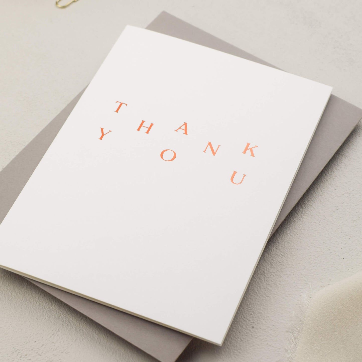 Thank You Card With Copper Foil