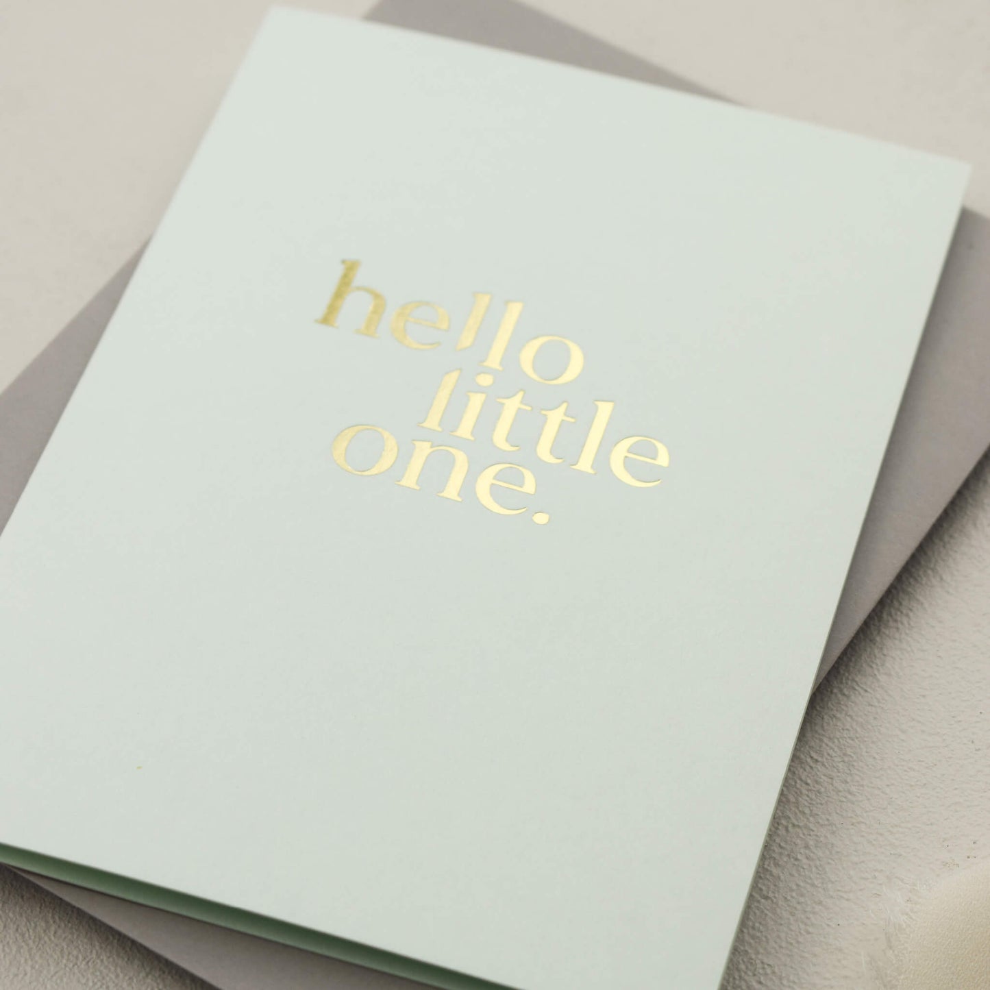 Hello Little One, Gold Foil Baby Card