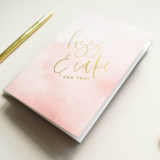 Fizz and Cake Birthday Card
