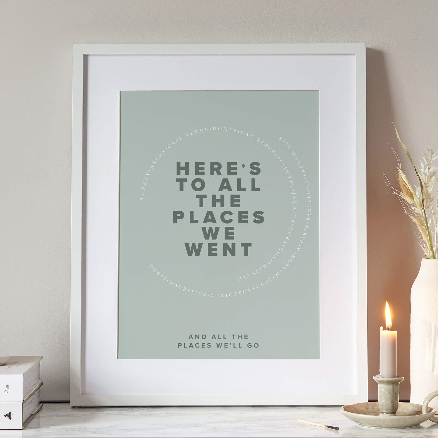 All The Places We Went Personalised Travel Print