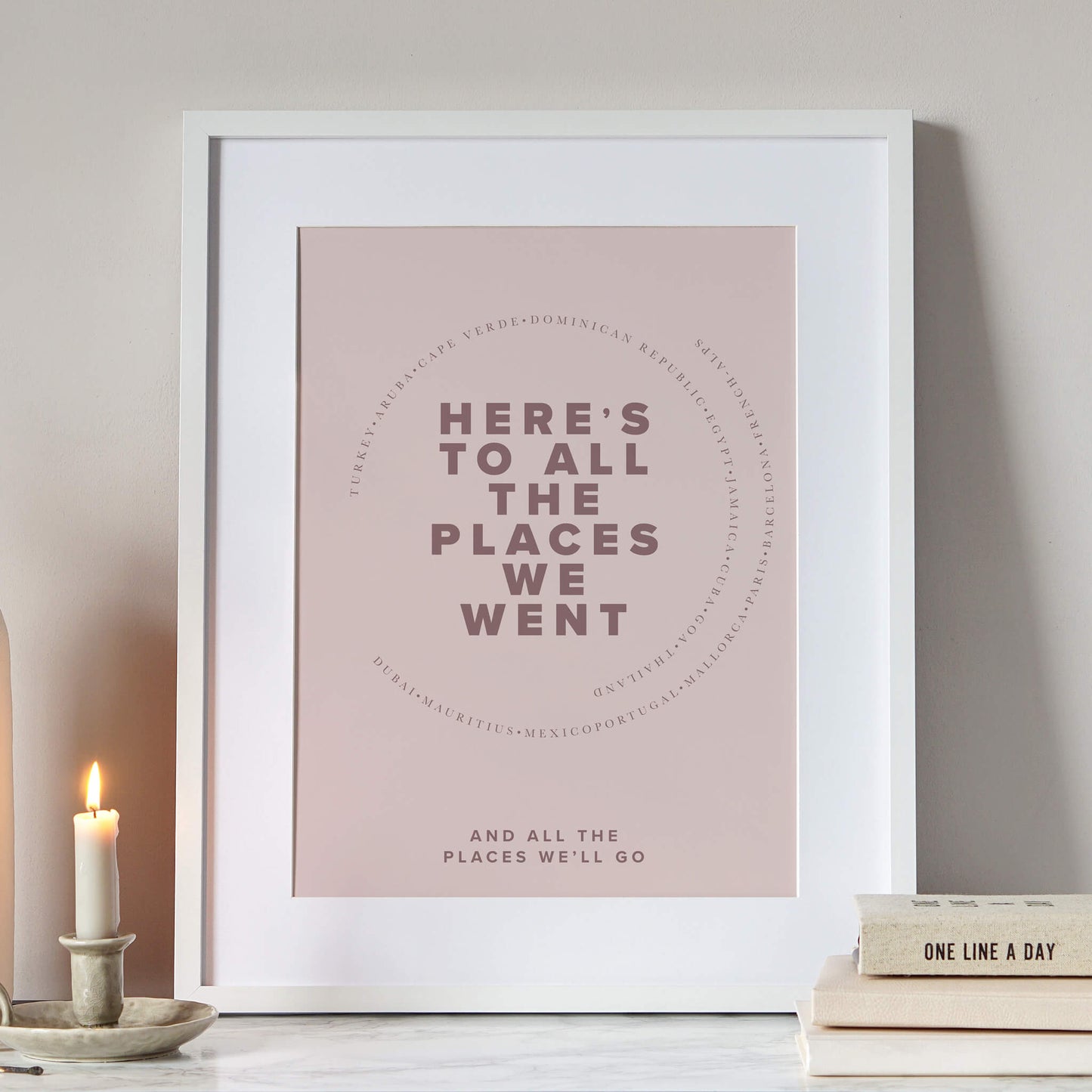 All The Places We Went Personalised Travel Print