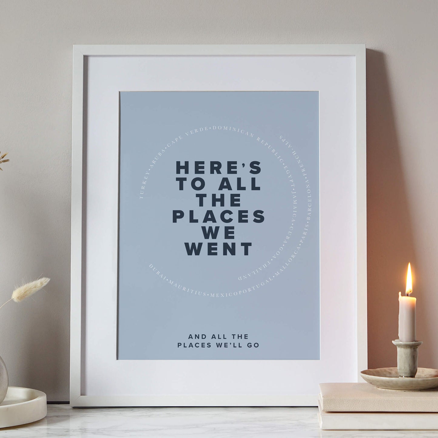 All The Places We Went Personalised Travel Print